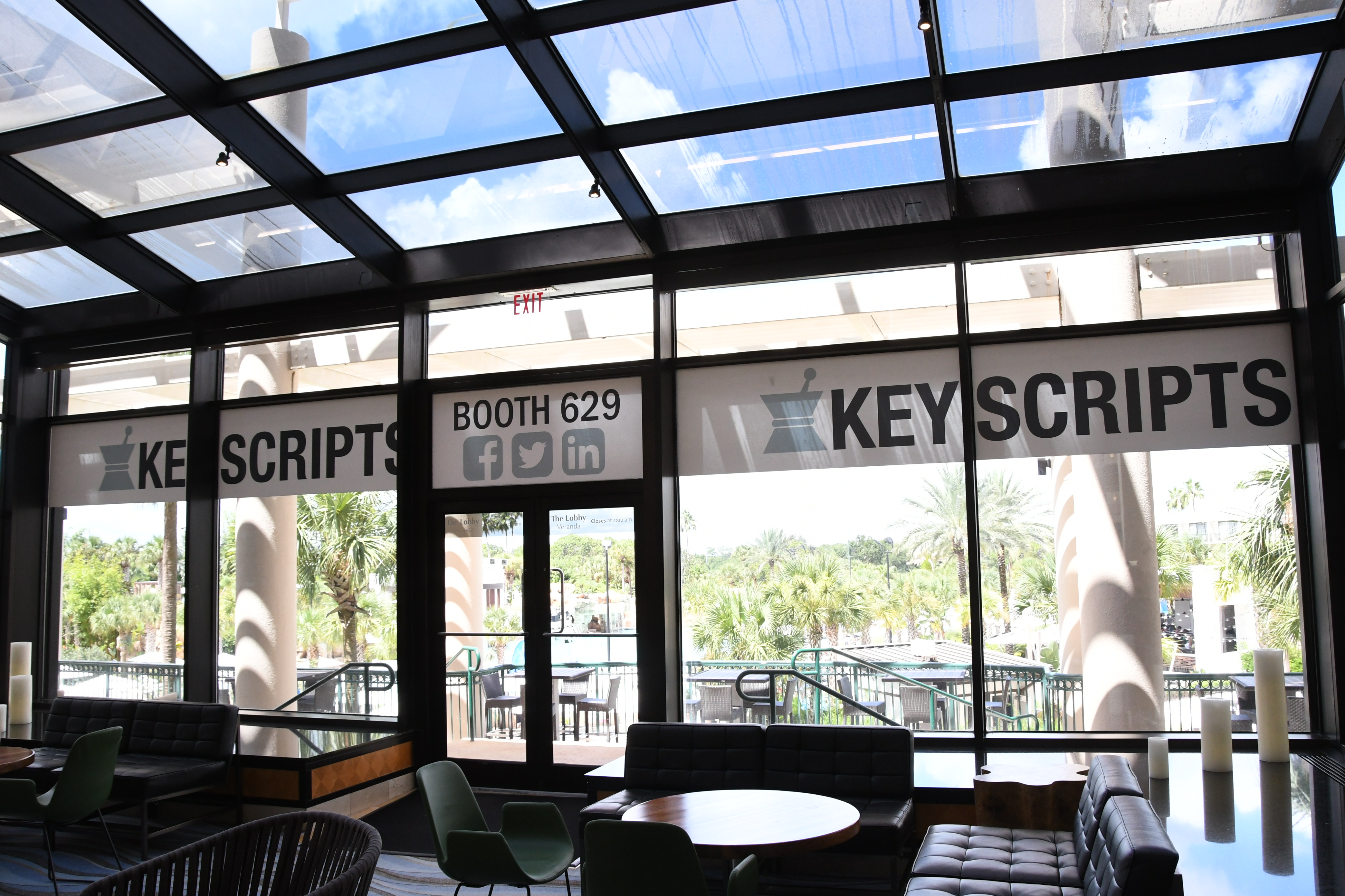 Lobby Bar Windows branding example