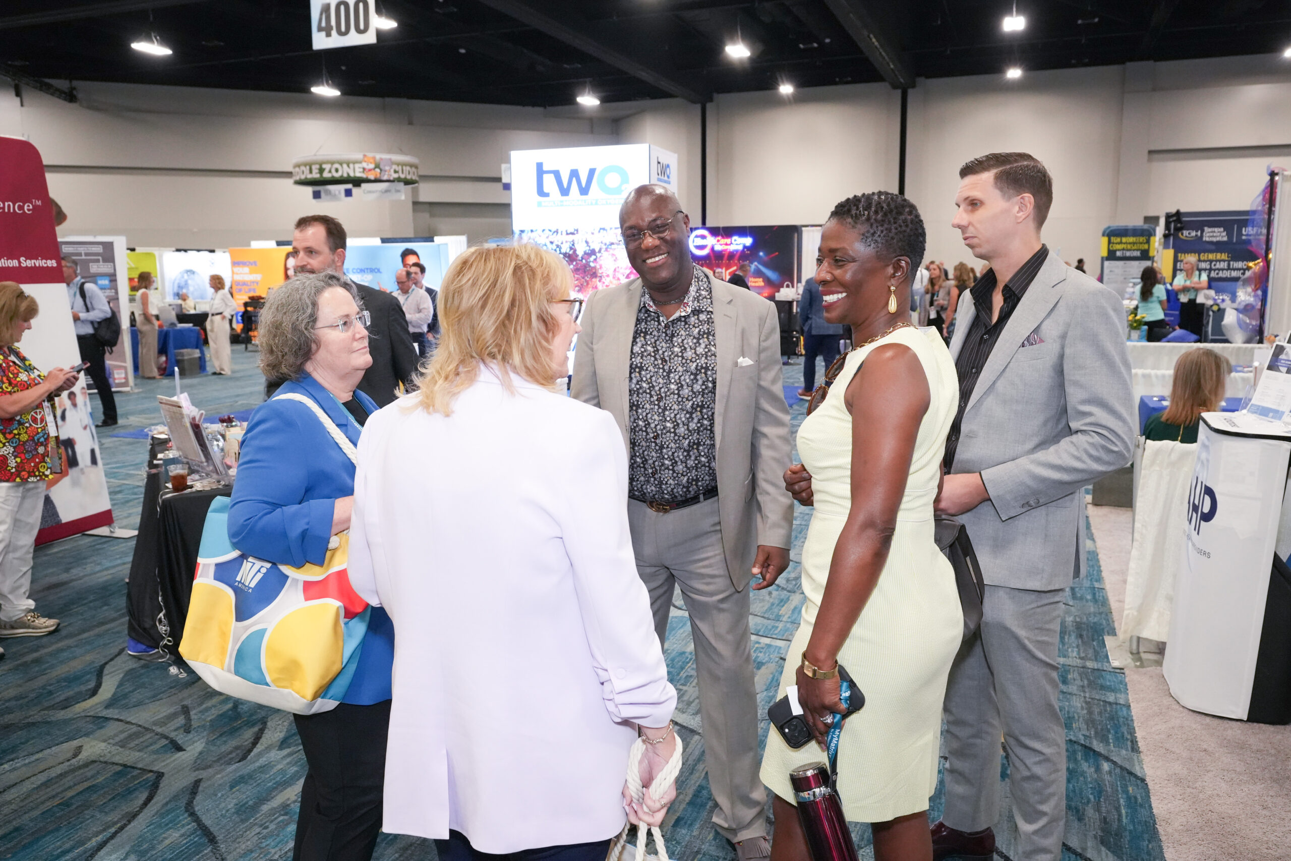 Exhibitors networking at WCI