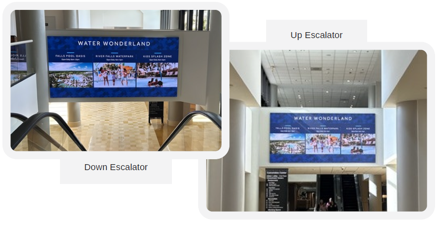 LCD-TV Escalator Screens