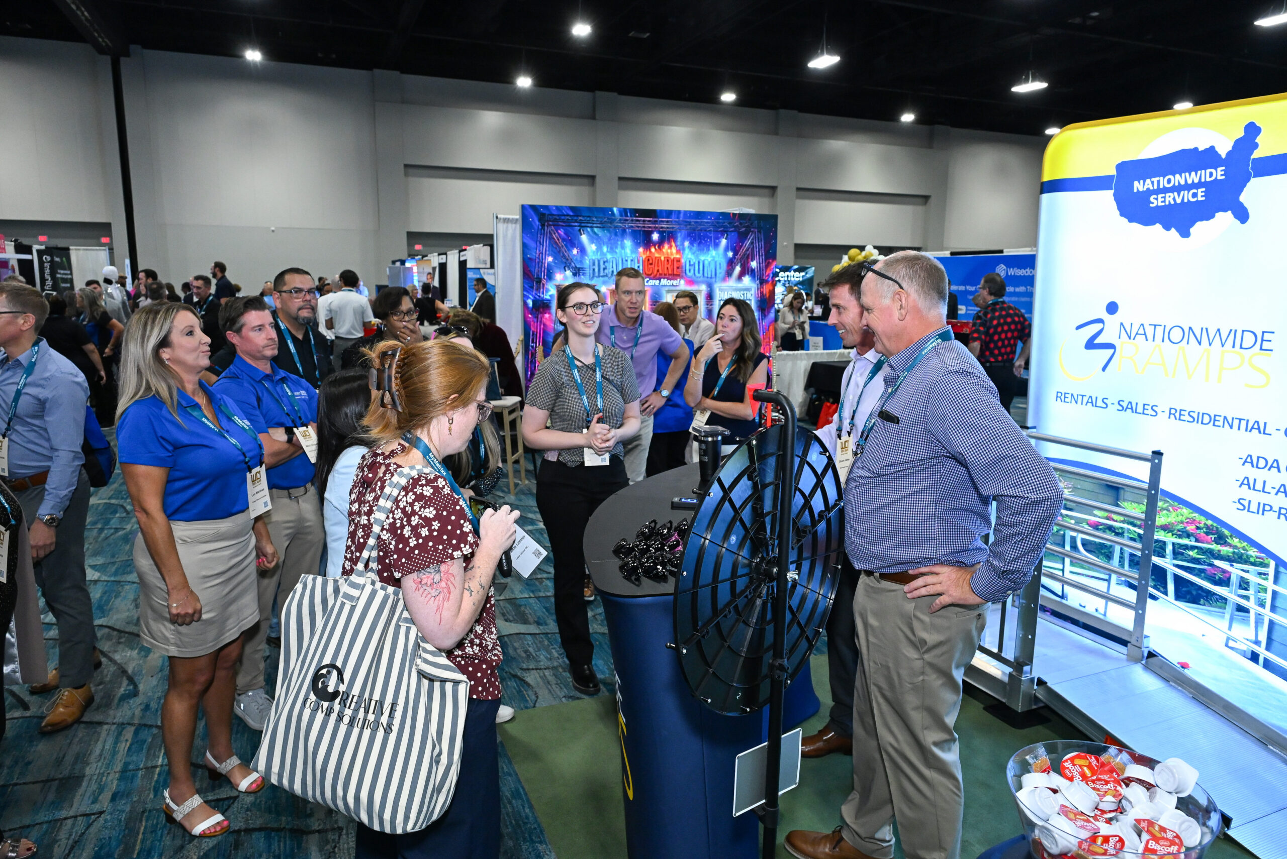 Attendees connecting in the WCI Exhibit Hall